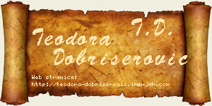 Teodora Dobrišerović vizit kartica